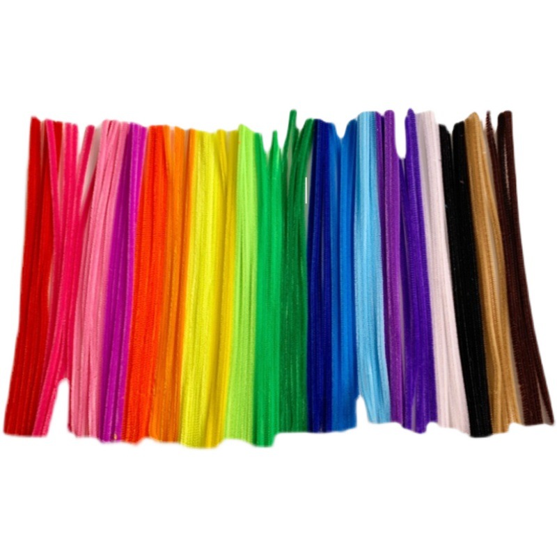 Encryption [6mm Twist Bar] DIY Color Tops Children's Handmade Material Dinosaur Velvet Bouquet Root Plush Strip