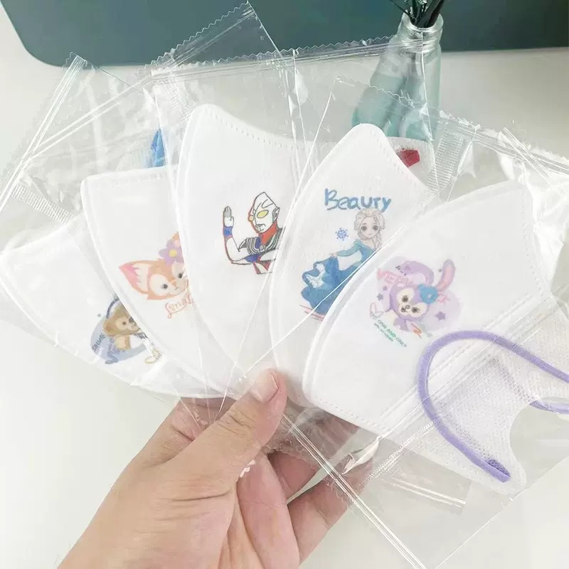 Children's Mask 3d three-layer protective mask cartoon student children breathable printing wholesale independent mask