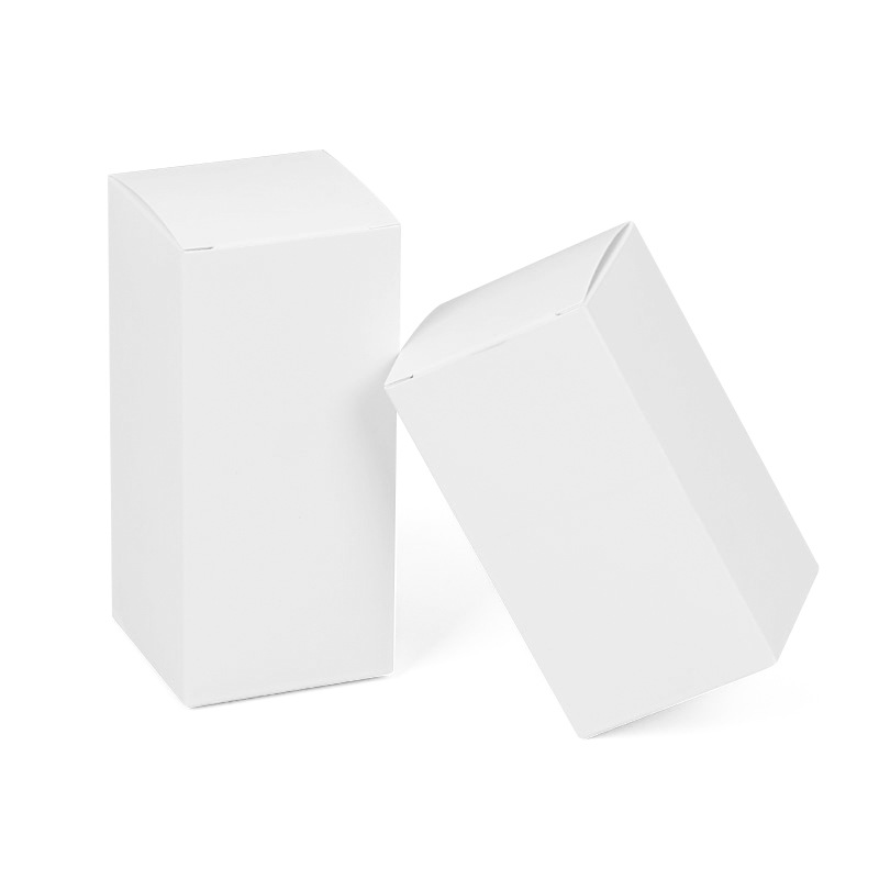 Spot small white box cosmetic packaging box blind box empty box folding white cardboard box small batch color box customization