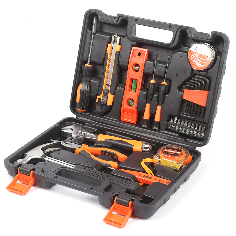 Wholesale New hardware toolbox suit household car carbon steel toolbox repair suit small box set tool
