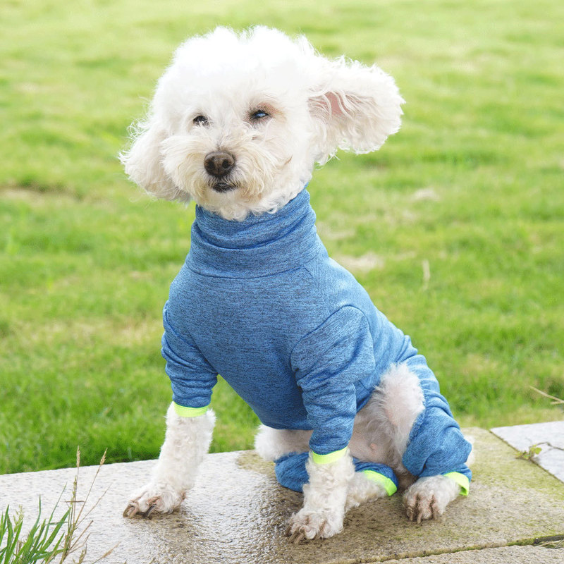 ピュアカラー秋冬犬服小型犬用テディビションシュナウザー全身四本足ペット服|undefined