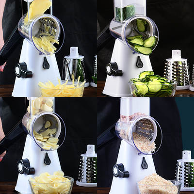 Household multi-function drum vegetable cutter potato shredder slicer kitchen shredder grater hand cutter