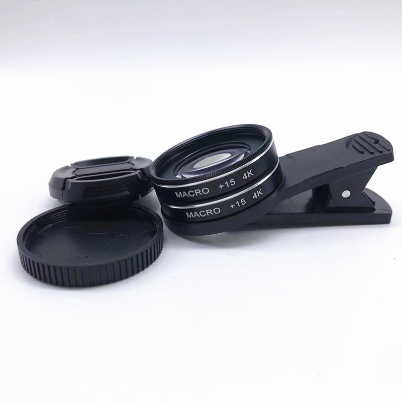 Mobile phone lens 37mm dual macro lens 4K HD MACRO 15X 4K SLR dual macro shooting artifact