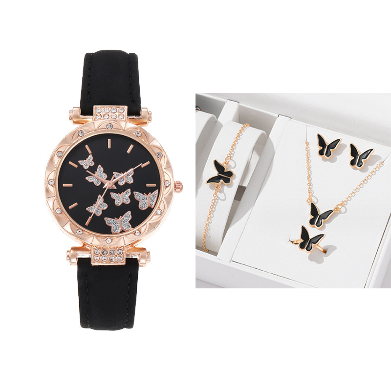 New TikTok Popular Women's Watch Fashion Simple Watch Butterfly Digital Belt Watch Wholesale