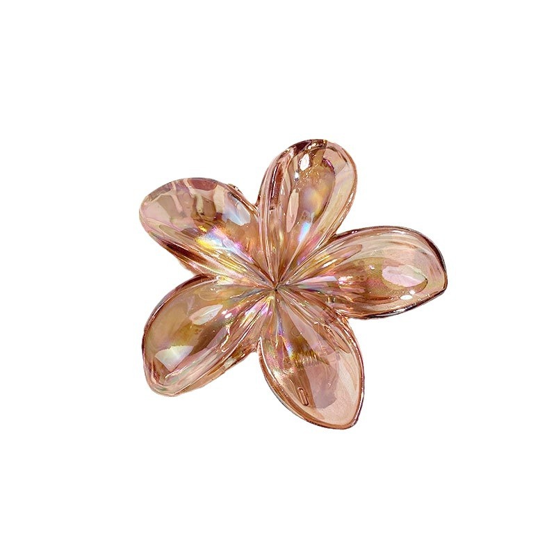 Cross-border Hot-selling 8CM Transparent Colorful Bauhinia Flower Hairpin AB Colorful Egg Flower Grabber Jelly Color European and American Hair Accessories