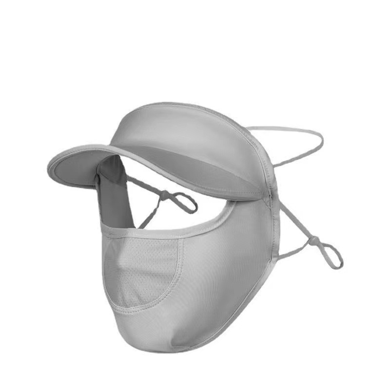 Sunscreen Hat Face Gini Nylon Ice Silk Sunscreen Hat All-in-One Full Face Sunscreen Mask Women's UV Protection
