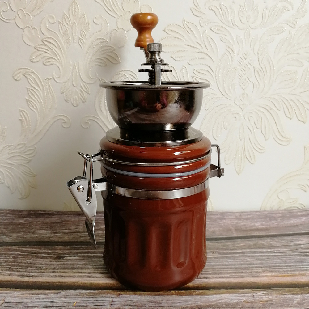 Cross-border barrel grinder ceramic pot sealed pot household manual coffee grinder coffee machine manufacturers wholesale