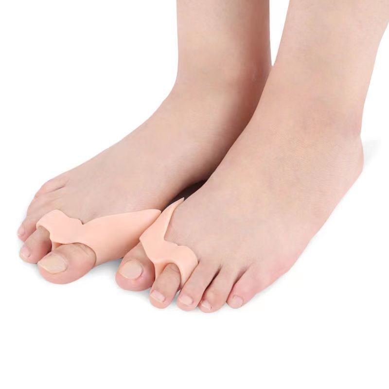 Double-hole toe ring silicone thumb valgus big foot bone bulge toe overlapping toe ring anti-pain soft and comfortable