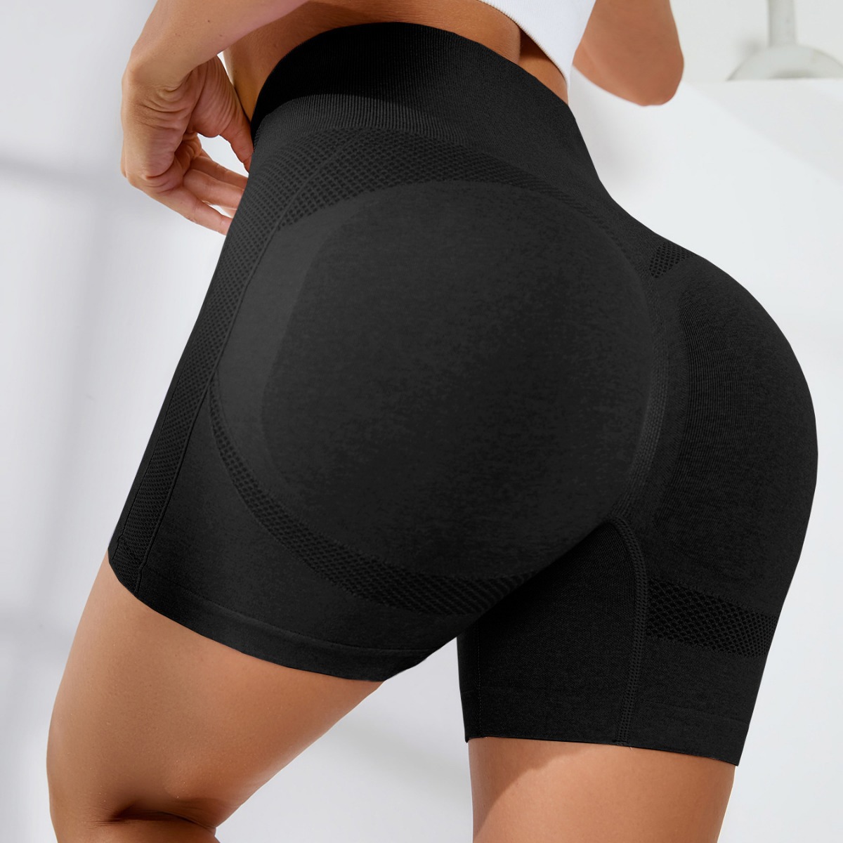 Cross-border TK Seamless Sports High Waist Yoga Pants Peach Hip Tight Shorts Fitness Pants Running Pants Quick-dry Women