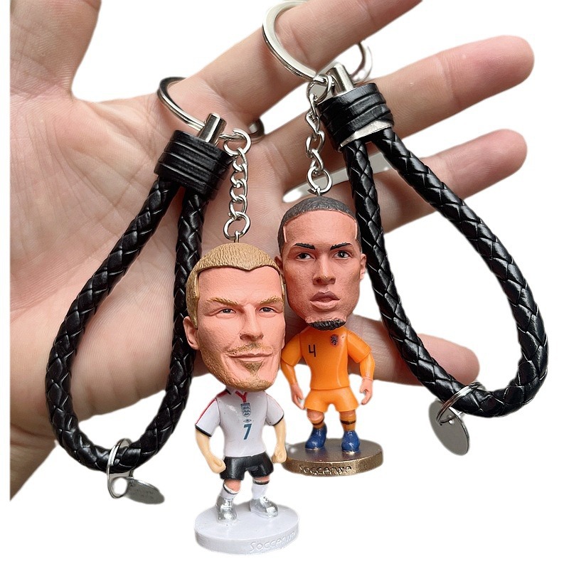 Europe Portugal Ronaldo Doll Mbappe Messi Da Luo Kane Muller Van Dijk Hand Doll Keychain
