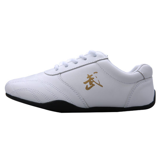 Martial Arts Shoes Tai Chi Shoes Women's Beef Sole Breathable Leather Competition Practice Shoes Men's Cowhide Performance Shoes Middle-aged and Elderly Morning Exercise