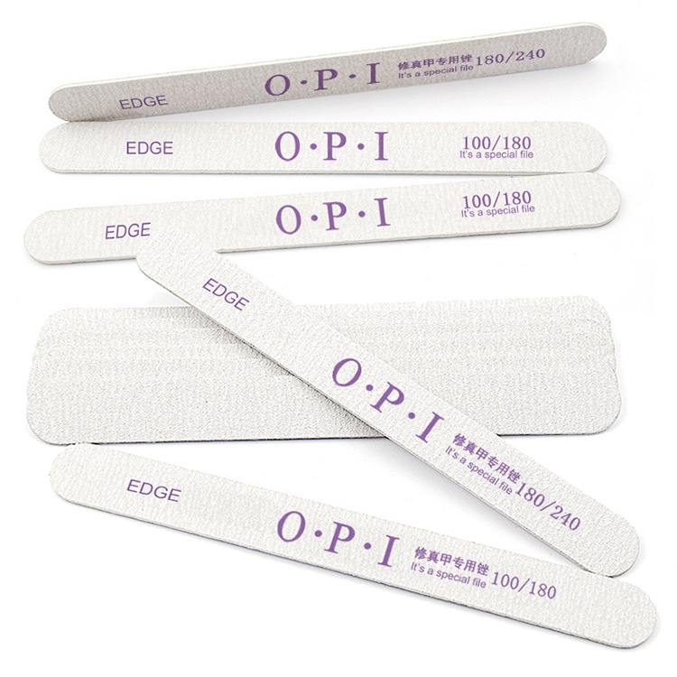 EDGE O.P.I special for repairing real nails with gray and white files on both sides, nail nail wood chips, thin waterproof thin files