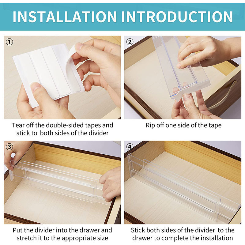 Cross-border drawer divider telescopic free combination divider wardrobe underwear socks storage finishing partition artifact