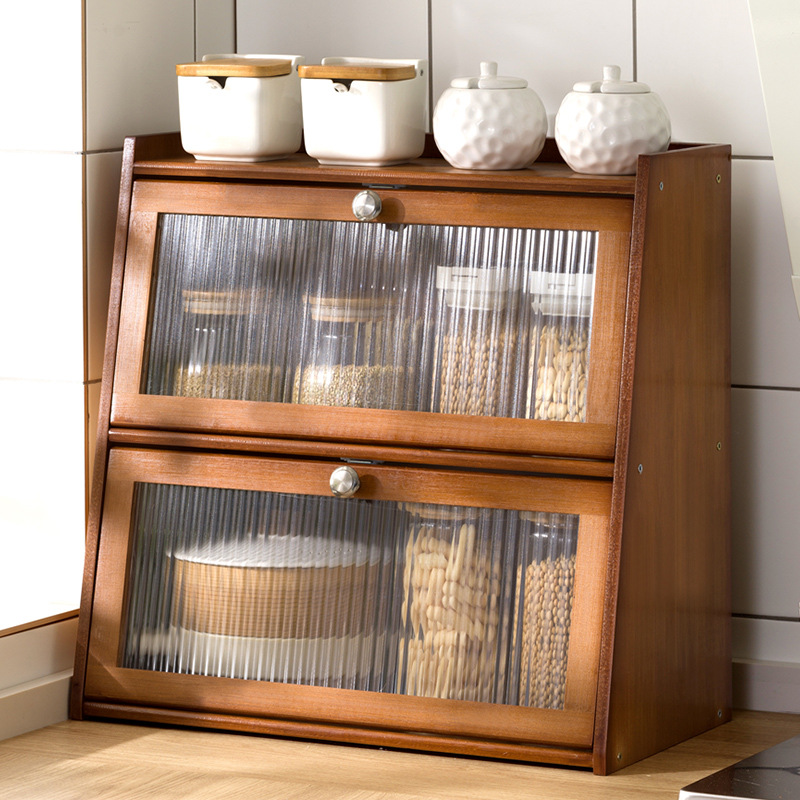 Kitchen Table Surface Seasoning Shelf Storage Rack Supplies Fixing Rack Layered Multifunctional Storage Cabinet Cabinet Artifact