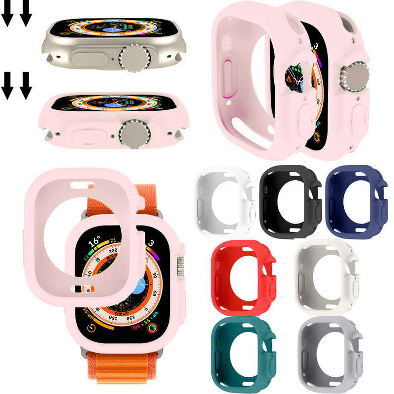 For Apple Apple Watch Ultra Candy Color Case iwatch 49mm Silicone Case