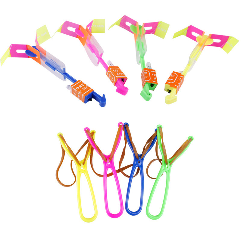 Slingshot flash flying arrow Children's Day toy stall hot sale luminous slingshot flying arrow children's toy kindergarten gift