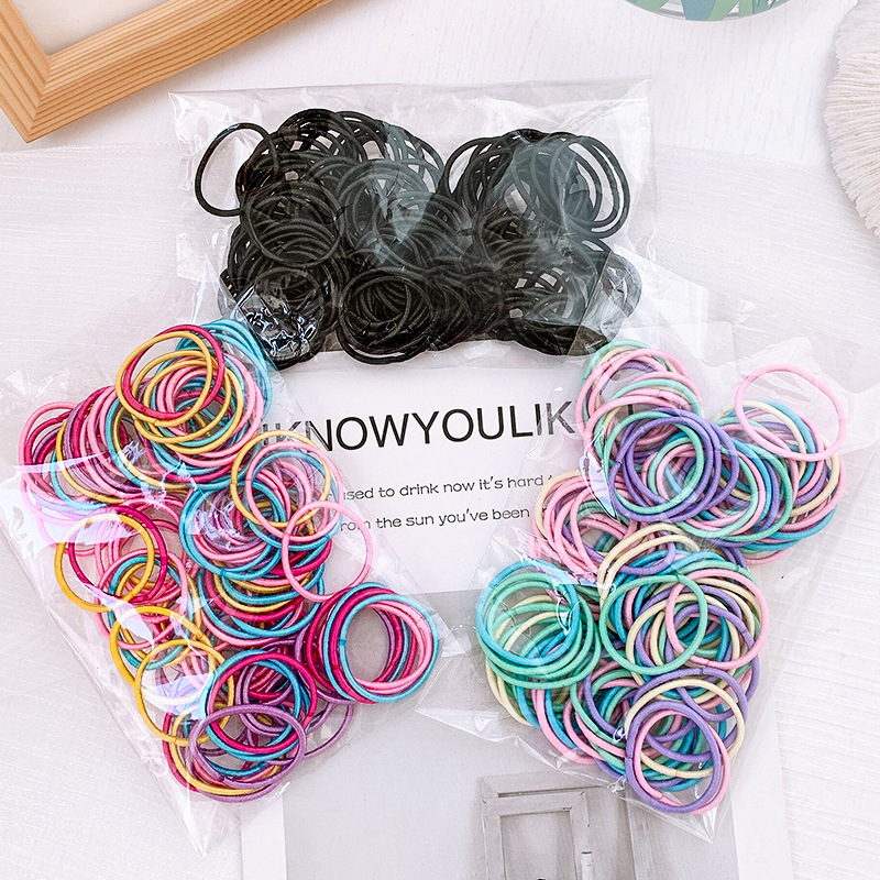 Children's baby rubber band does not hurt hair trumpet tie small chirp thumb hair ring elastic good headdress baby girl's head rope