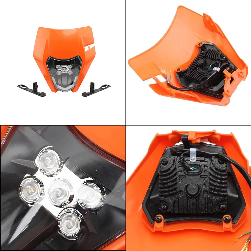 Детали модификации мотоцикла KTM Универсальная внедорожная мотоциклетная фара Светодиодные дневные ходовые огни 5 источник фар
