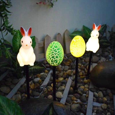 Outdoor solar Easter egg waterproof landscape garden decoration Lantern Garden layout ground plug night light