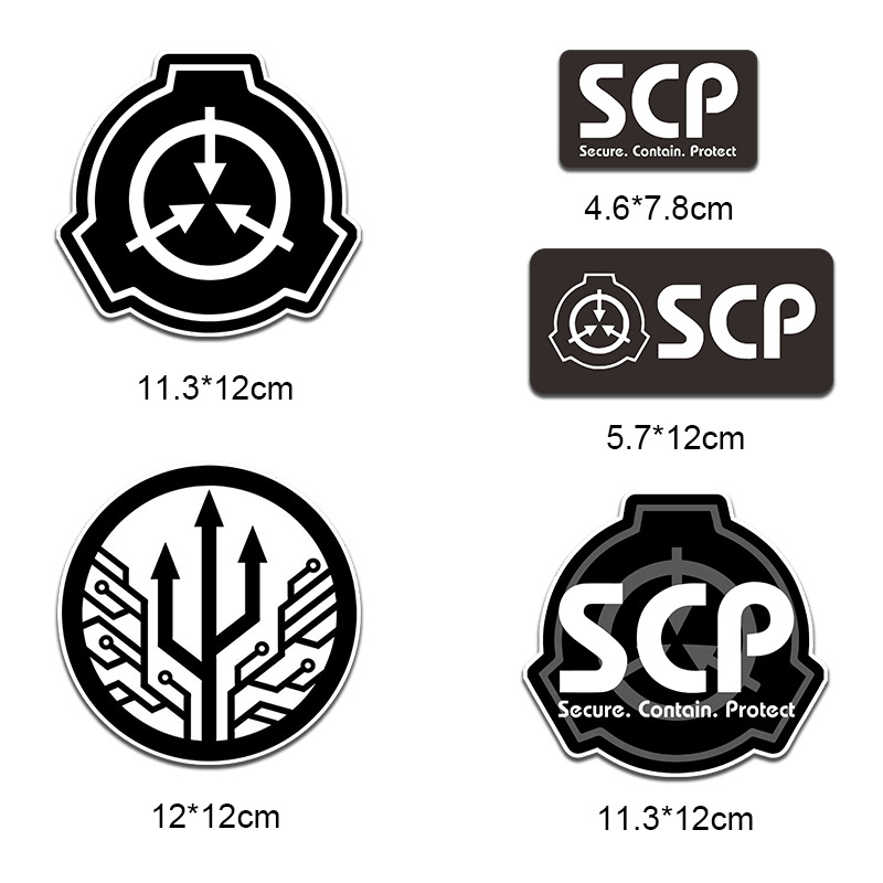 SCP Foundation large suit decorative car motorcycle helmet skateboard luggage computer sticker
