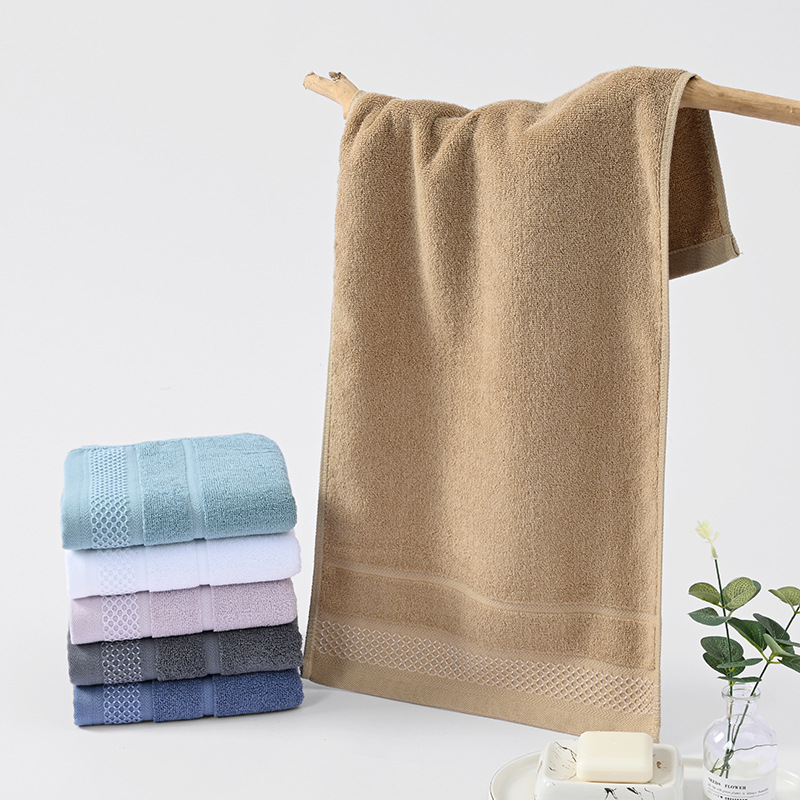 Bath towel cotton soft absorbent household bath adult face towel pure cotton plain thick square towel hand towel wholesale
