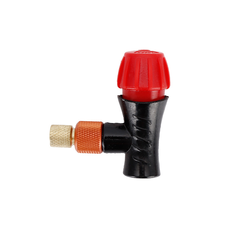 Factory wholesale 16G tire filling valve head 3/8-24UNF screw tooth dual-purpose American French adapter