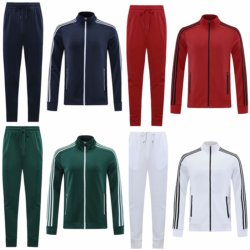 Healthy Cloth Coat Set Autumn and Winter Basketball Football Outfit Outdoor Sports Training Competition Zipper Warm Jacket
