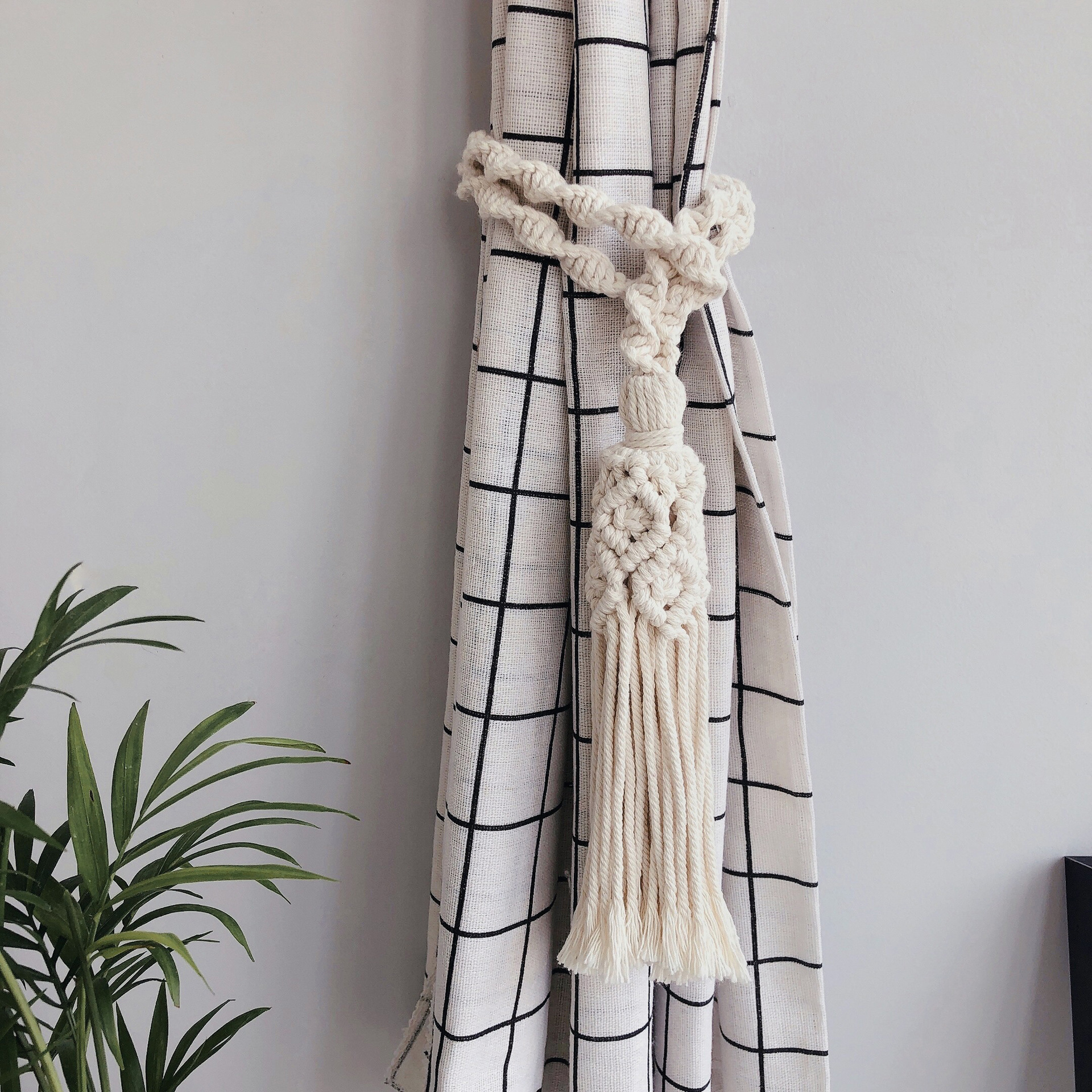 ins Decorative Bohemian Curtain Rope Tie Curtain Bandage Curtain Strap Rope Curtain Back Lace