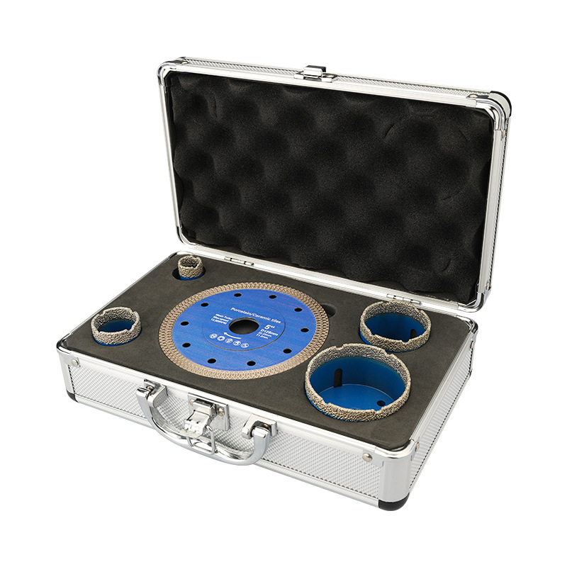 4+1 brazed diamond hole opener marble tile rock plate ceramic granite quartz stone drill bit