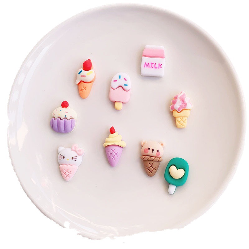 diy new ice cream popsicle resin accessories cream glue phone case refrigerator sticker water Cup accessories factory direct sales