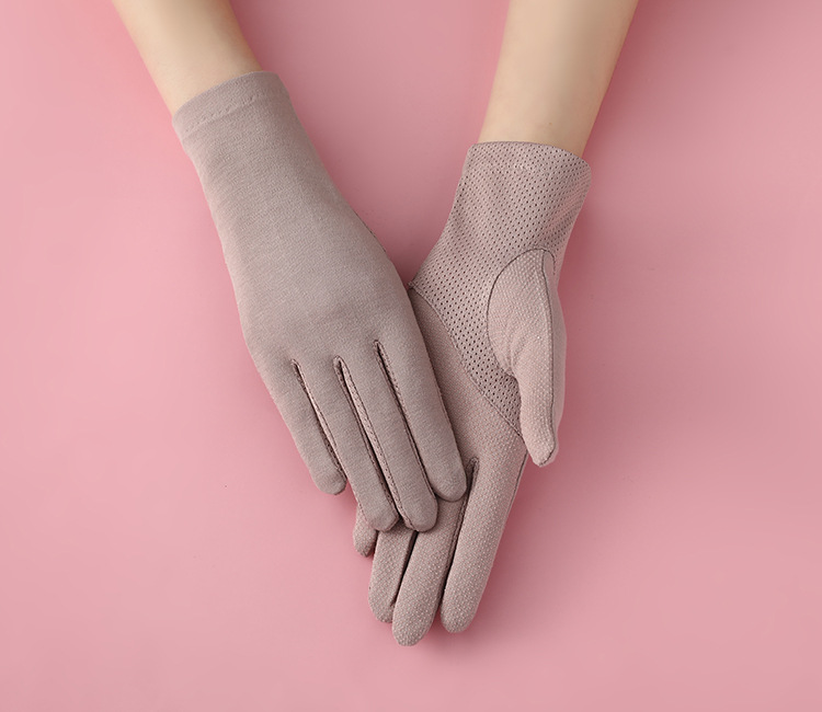 Guanti da guida con protezione solare, estivi, sottili, in cotone, resistenti ai raggi UV, traspiranti, antiscivolo, corti, per equitazione, all'aperto, per donne_voghion.com