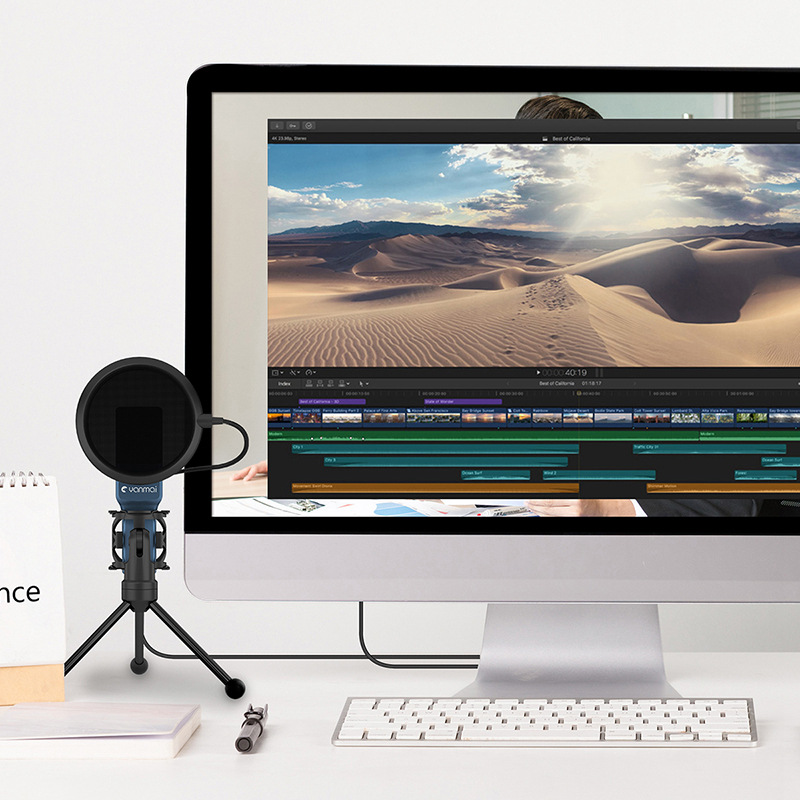 SF-777 USB interface singing game recording microphone computer desktop office condenser microphone Live conference