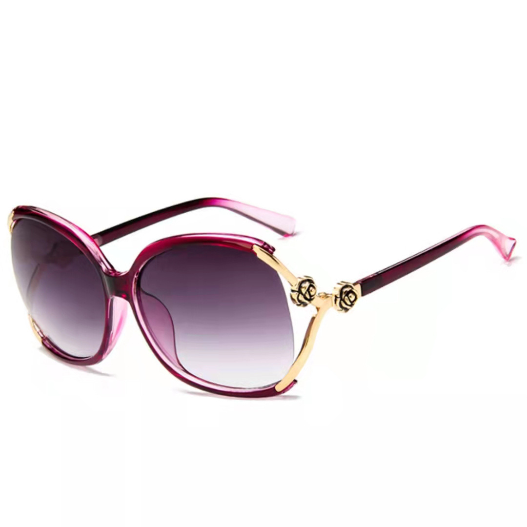 2022 new ladies Fox head glasses big frame classic all-match sunglasses wholesale temperament Camellia sunglasses