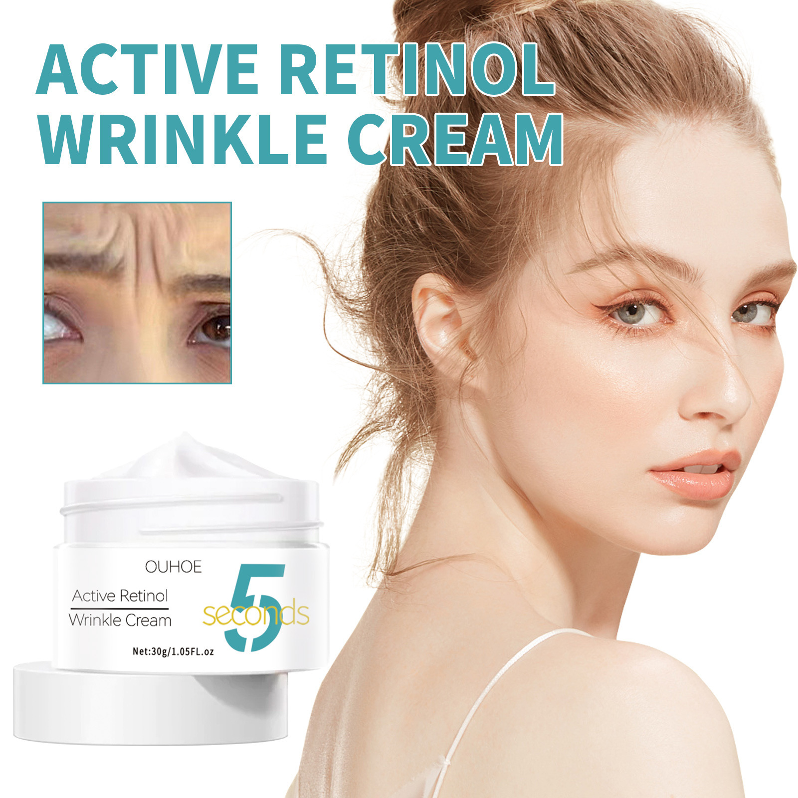 OUHEO Retinol Firming Cream Skin Care Moisturizing and Hydrating Firming Skin Pore Smoother Fine Lines Anti-Wrinkle Cream