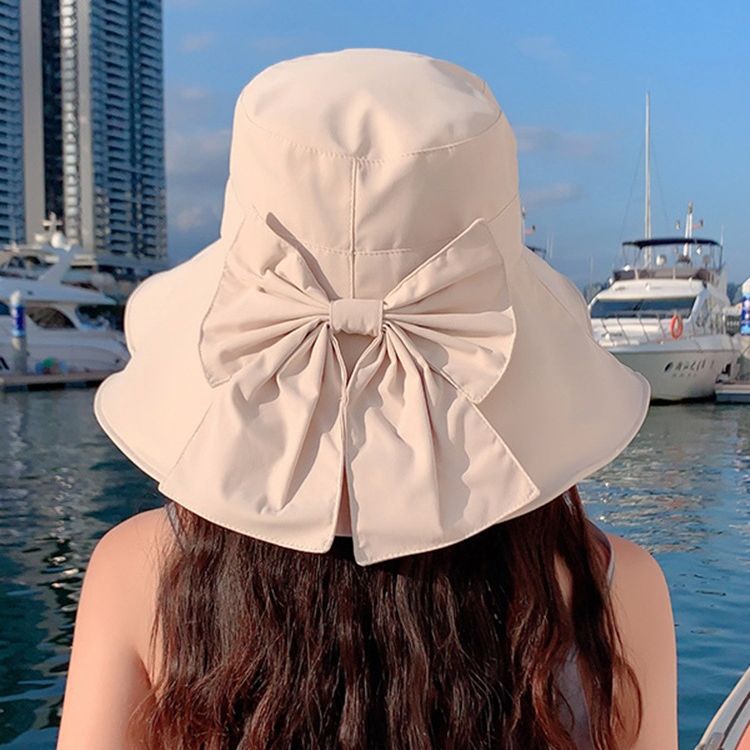 Japanese UV Sunscreen Hat Women's Summer Face Covering Anti-ultraviolet Sun Hat Seaside Big-brimmed Hat Fisherman Hat