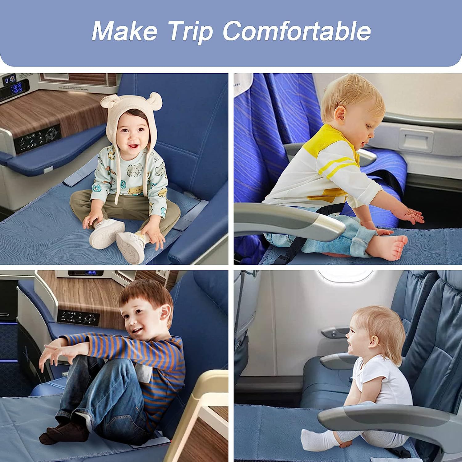 Children's aircraft seat extender children's aircraft travel bed portable children's aircraft foot pedal foot rest leg rest