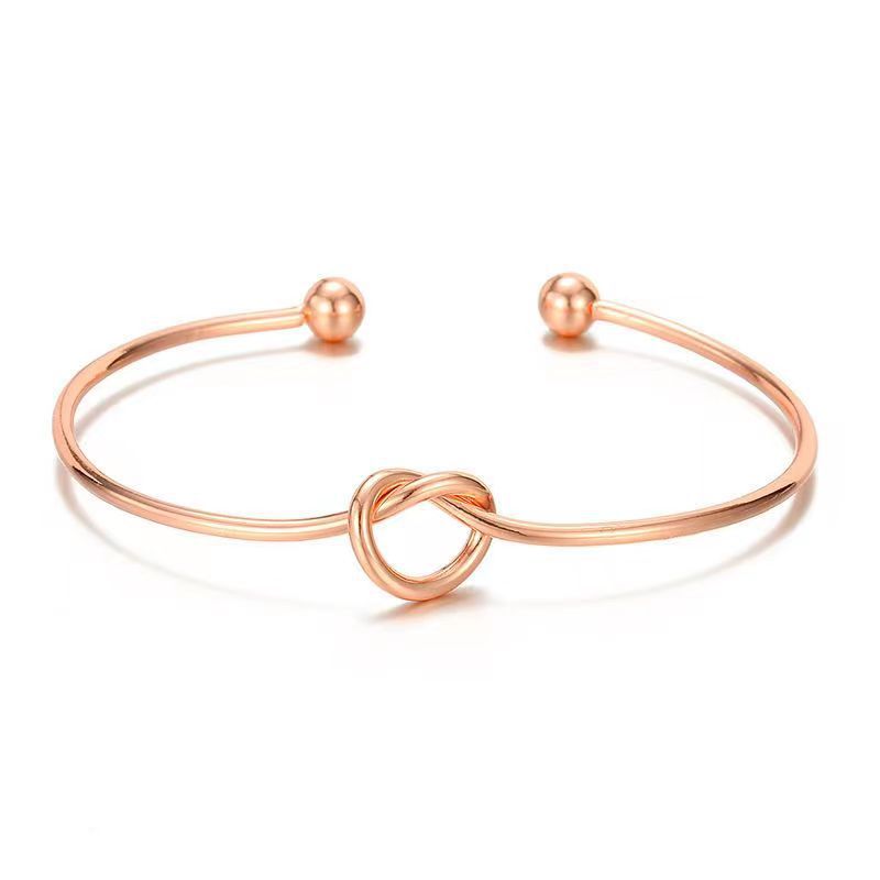 European and American simple open knotted love bracelet South Korea jewelry fashion women's bracelet C- type adjustable non-color changing