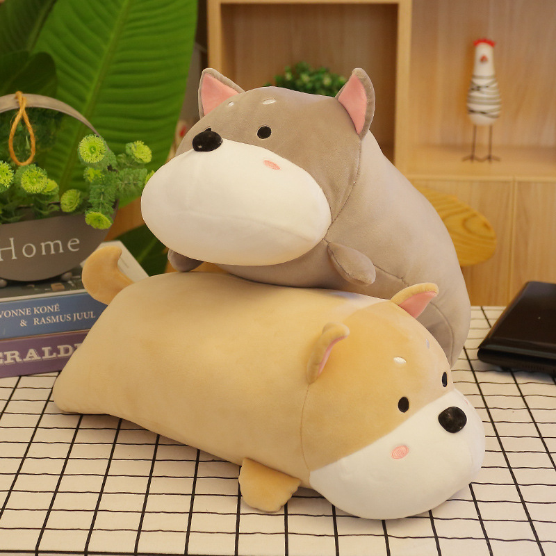 ins soft cute papa dog prone posture pillow cute dog Doll Girl heart plush toy sofa decoration wholesale