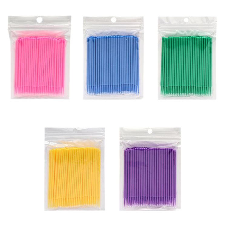 Grafting Eyelash Cleaning Cotton Swab Eyelash Embroidery Disposable Cleaning Cotton Swab Small Head Cotton Swab Tool for Unloading Eyelash