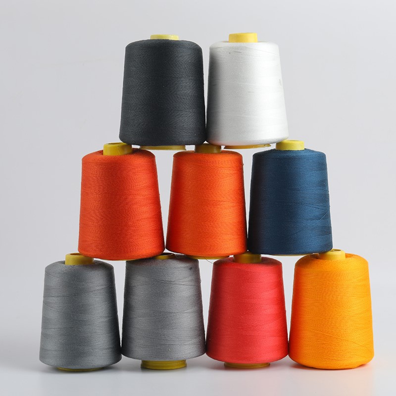 Factory Direct color 8000 yards 402 high quality polyester sewing thread flat car thread pagoda thread color complete