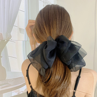 Épingle à cheveux en seersucker double face argentée, pince à cheveux surdimensionnée, épingle à cheveux pour femme, nouveauté 2023_voghion.com