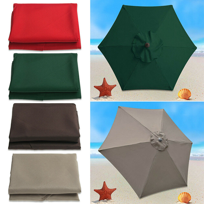 Polyester Replacement Sunshade Umbrella Cloth Outdoor Patio Umbrella Surface Replacement Rainproof Sunscreen Cloth Garden Sunshade Cloth