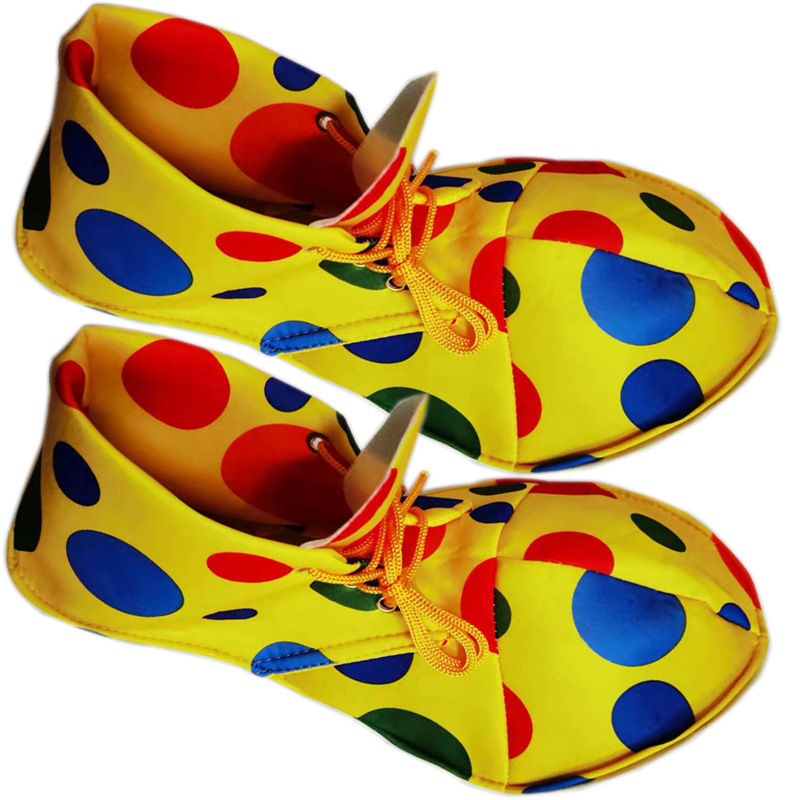 halloween-funny-performance-clown-polka-dot-shoe-covers-fabric-costume-props-clown-playing-big-head-shoe