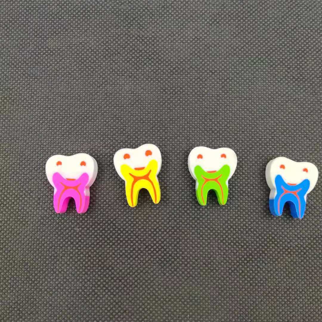 Teeth shape rubber color eraser dental gift eraser wholesale
