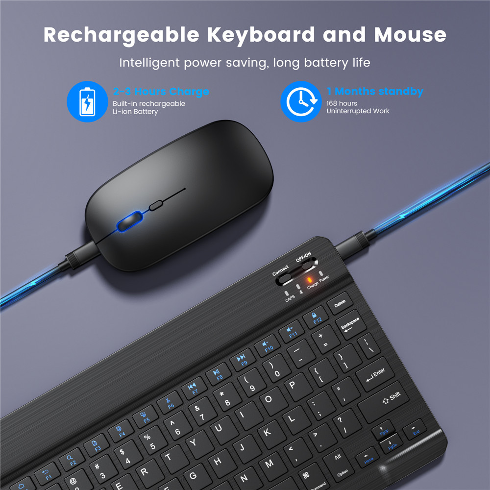 For Mobile Phone Tablet PC Wireless Bluetooth Keyboard Mouse Apple Samsung Xiaomi Russian Thai Vemba Spain