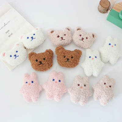 Cartoon plush bear bear doll brooch cute conjoined Rabbit Rabbit bag accessories headdress socks hat accessories accessories