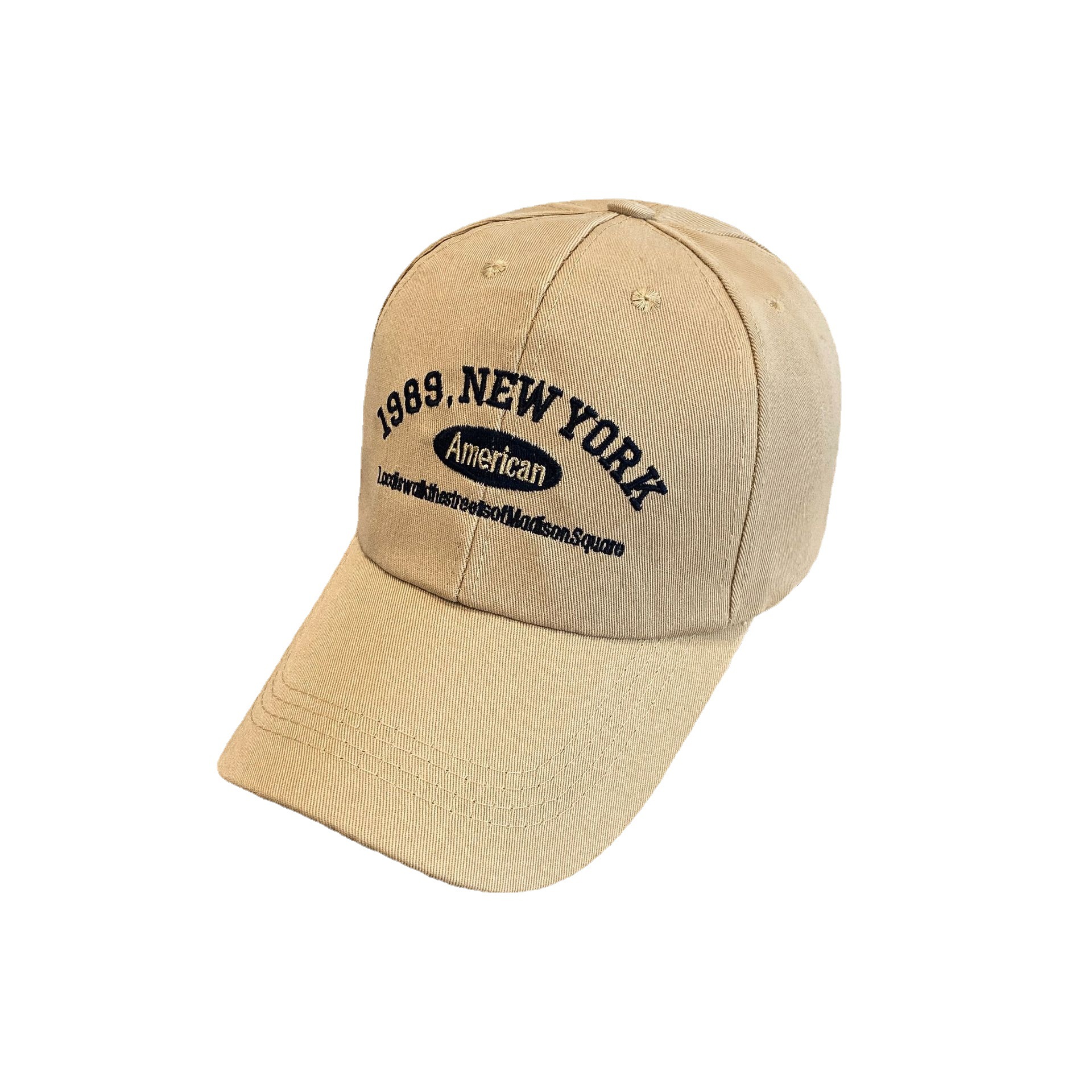 Fashionable sun hat with embroidered big brim Korean style versatile outdoor peaked cap fresh men and women trendy baseball cap