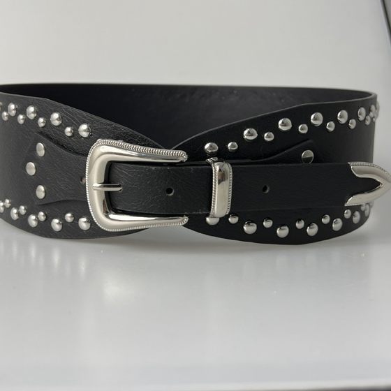 New Y2K rivet punk wide belt personalized hot girl fashion Joker retro cross-border belt supply