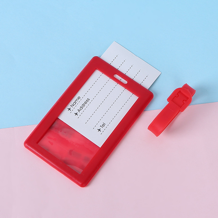 Silicone luggage luggage tag luggage tag trolley case aircraft tag pendant flexible glue card cover boarding pass cartoon