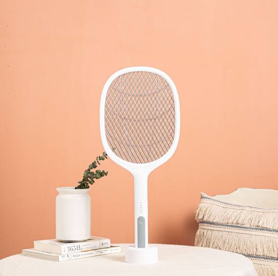 Two-in-one multi-functional electric mosquito swatter USB charging cable fly swatter night mosquito base light mosquito trap lamp mosquito repellent